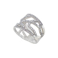 18K White Gold Diamond Encrusted Band