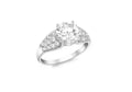 9K White Gold Cubic Zirconia Dress Ring