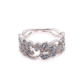 18K White Gold Aquamarine and Diamond Ring