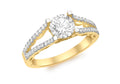 9ct Yellow Gold Cubic Zirconia set Dress Ring