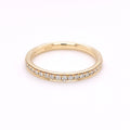 18ct Yellow Gold 0.19ct Diamond Set Half Eternity Ring