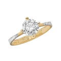 9K Yellow Gold CZ Ladies Ring