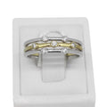 set of three 9 carat bezel set diamond rings