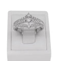 18k white gold 3 row cocktail band