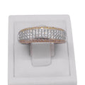 18 carat 3 colour diamond encrusted cocktail Ring
