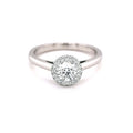 Platinum 0.50ct Diamond Halo Ring
