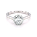 Platinum Round Brilliant Cut 0.74ct Diamond Halo Ring