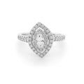 9K White Gold Fancy Diamond Ring