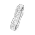 Platinum 0.14ct Diamond Crossover Twist Eternity Ring