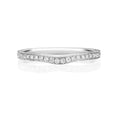 Platinum 0.22ct Diamond Wishbone Eternity Ring