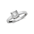 9K White Gold 0.27ct Illusion Set Diamond Solitaire Ring