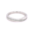 Platinum 0.13ct Diamond Set Crossover Eternity Ring
