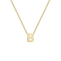 9K Yellow Gold 'B' Initial Adjustable Necklace/15"-17"