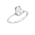 9K White Gold Pear Cut CZ Ring