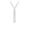 9K White Gold Vertical Bar Adjustable Necklace/ 16"-17"