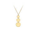 9K Yellow Gold 3-Disc Necklace /16"-17