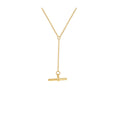 9K Yellow Gold T-Bar Diamond Cut Trace Chain /17"-18"