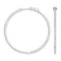 18ct Wg 1.02ctw Diamond Set Inside & Outside Hoop Earrings