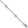 18ct White Gold 0.40ct Diamond By The Yard Rubover Bracelet