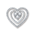 18ct White Gold 0.40ct Diamond Heart Pendant (£1470)