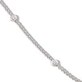 18ct White Gold 0.50ct Diamond By The Yard Necklace (18in/45cm)