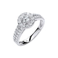 18ct White Gold 0.75ct H-si Diamond Fancy Ring