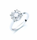 18ct White Gold 0.75ct Illusion Set Diamond Ring