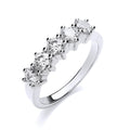 18ct White Gold 1.00ct 5 Stone Diamond Eternity Ring