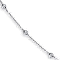 18ct White Gold 1.00ct Diamond By The Yard Necklace (18in/45cm)