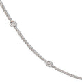 18ct White Gold 1.00ct Diamond By The Yard Necklace (36in/91cm)