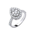 18ct White Gold 1.00ct Pear Shaped Diamond Ring