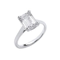 18ct White Gold 3.00ctw Emerald Cut Lab Grown Diamond Ring Igi Certified