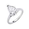 18ct White Gold 3.00ctw Pear Cut Lab Grown Diamond Ring Igi Certified