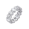 18ct White Gold 7.00ctw Oval Cut Lab Grown Diamond Eternity Ring Wgi Certified