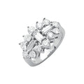 18ct White Gold D.2.00ctw Diamond Boat/cluster Ring