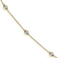 18ct Yellow Gold 1.00ct Diamond By The Yard Necklace (18in/45cm) Chain