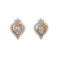 9K Yellow Gold 0.34ct Diamond Paisley Cluster Stud Earrings