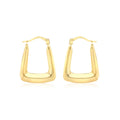 9K Yellow Gold Handbag Creole Hoop Earrings
