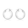 9K White Gold Hoop Earrings