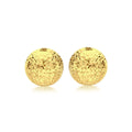 9K Yellow Gold 8mm Diamond Cut Half-Ball Stud Earrings