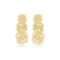 9K Yellow Gold Graduated-Knot Drop Earring