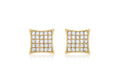 9ct Yellow Gold Cubic Zirconia Set Square Studs