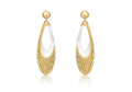 9ct Yellow and White Gold Drop Earrings