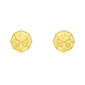9K Yellow Gold Octagonal Stud Earrings