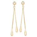 9ct Yellow Gold Drop Earrings