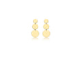 9K Yellow Gold Graduated Disc Drop Earrings