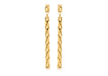 9ct Yellow Gold Textured Drop Bar Earrings