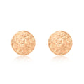 9K Rose Gold 6mm Diamond Cut Ball Stud Earrings