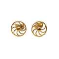 9K Yellow Gold Cartwheel Stud Earrings
