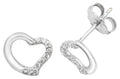Sterling Silver CZ Set Stud Earrings